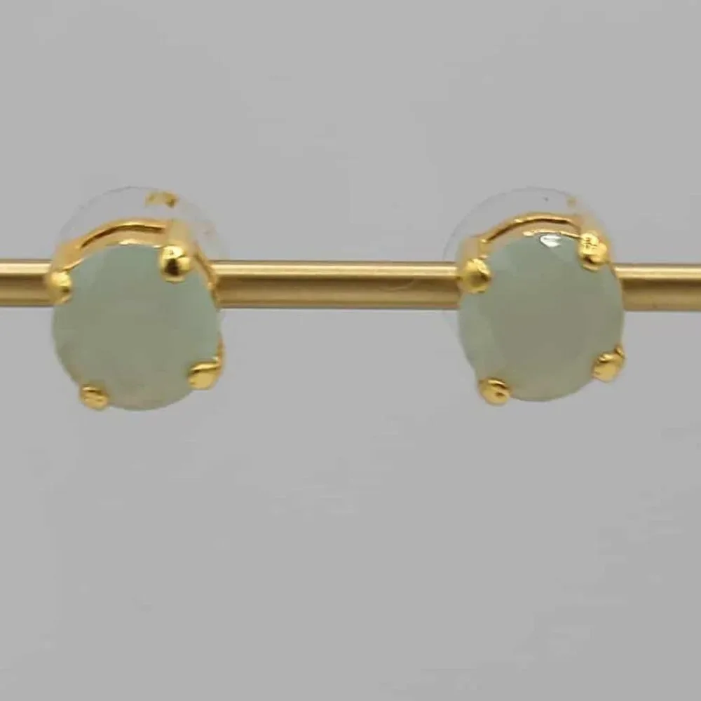 J Crew Green Stone Gold Tone Studs NWOT!  NEW!